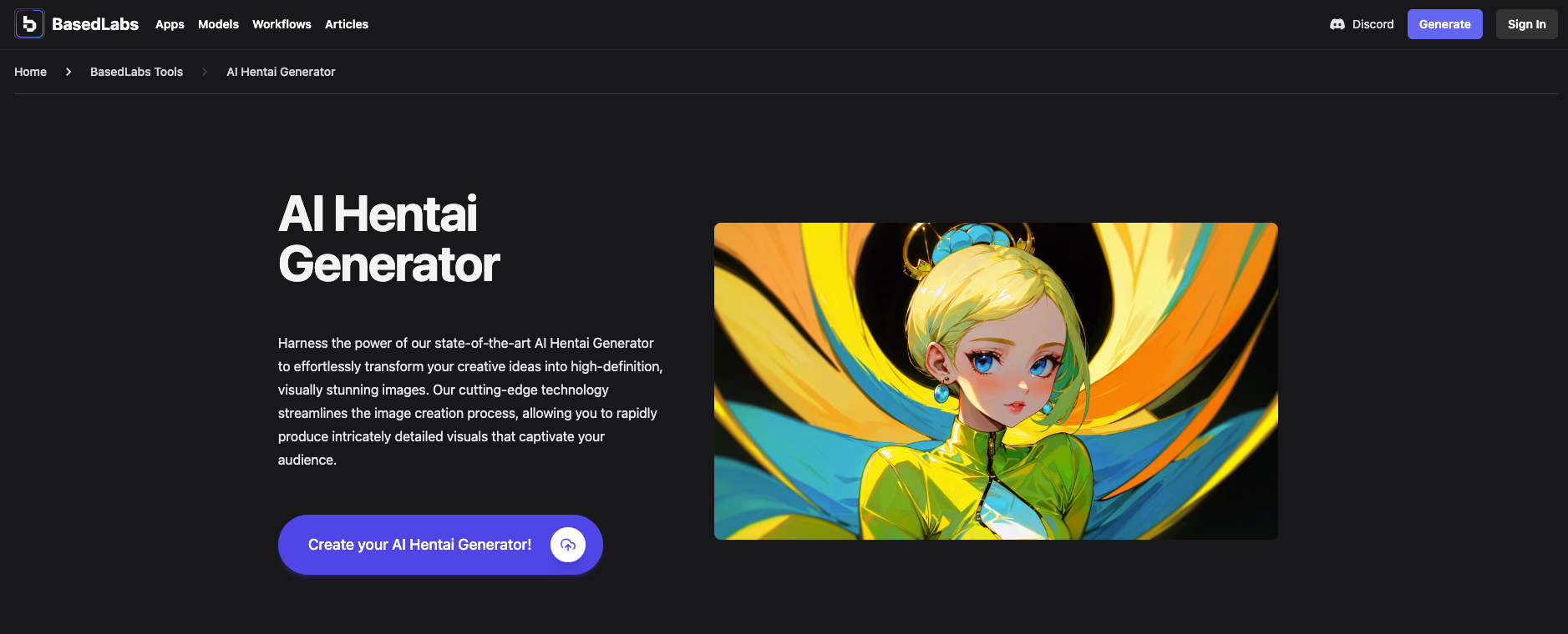 Basedlabs AI Hentai Generator